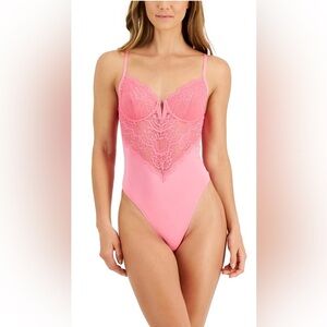 INC Micro Lace Bodysuit Created For Macy's